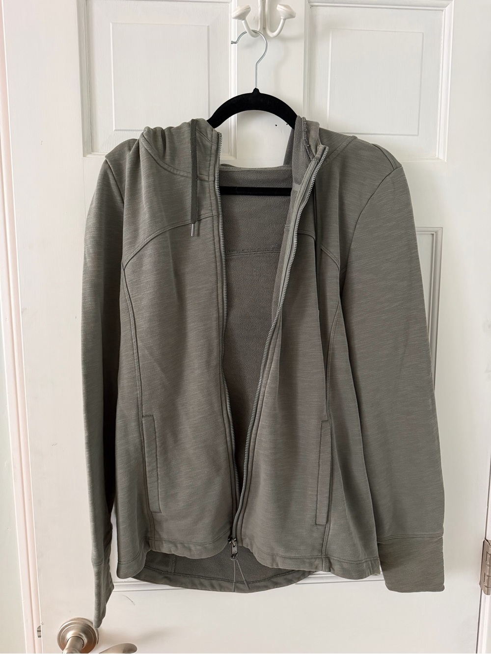 CRZ Yoga Hooded Zip Jacket in Olive Green